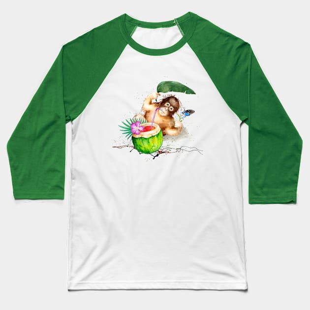 The Bon Vivant 01 Baseball T-Shirt by Miki De Goodaboom